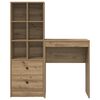 vidaXL Escritorio con caj&oacute;n 2 pcs Roble artesanal