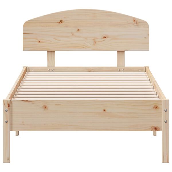 vidaXL Estructura de cama sin colch&oacute;n madera maciza de pino 100x200 cm