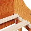 vidaXL Cama con estanter&iacute;a sin colch&oacute;n madera maciza marr&oacute;n 140x200cm