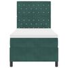 vidaXL Cama tipo Box Spring con colch&oacute;n Verde oscuro 100 x 200 cm tela