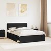 vidaXL Estructura de cama Negro 160 x 200 cm Madera de pino macizo