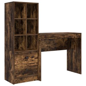 vidaXL Escritorio Roble ahumado 135,5 x 40 x 127 cm 2 uds.
