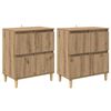 vidaXL Tableros Lateral 2 uds. Roble artisan 60 x 35 x 70 cm