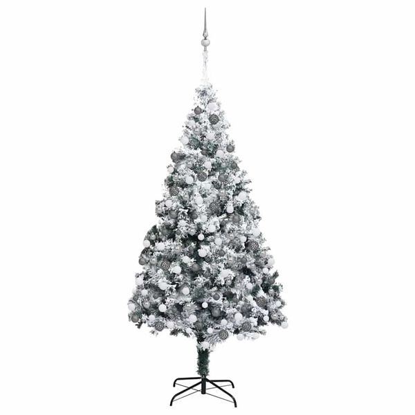 vidaXL &Aacute;rbol de Navidad artificial 180 cm PVC y Acero y Pl&aacute;stico