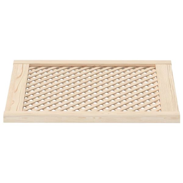 vidaXL Puertas de armario entramado 2 uds madera pino 59,5x69 cm