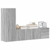 vidaXL Set de muebles para TV 3 pzas madera contrachapada gris Sonoma