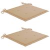 vidaXL Sillas comedor de jardín y cojines 2 uds madera maciza acacia
