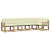vidaXL Conjunto de sof&aacute;s de exterior 6 uds. 6 plaza Blanco y Crema