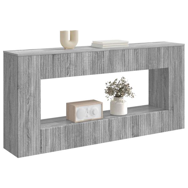 vidaXL Mesa Consola Gris Sonoma 155 x 29 x 74 cm Madera de ingenier&iacute;a