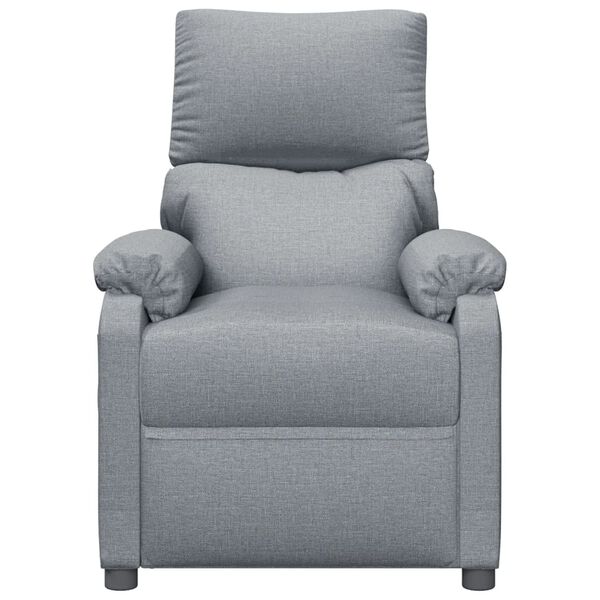 vidaXL Sill&oacute;n reclinable de tela gris claro