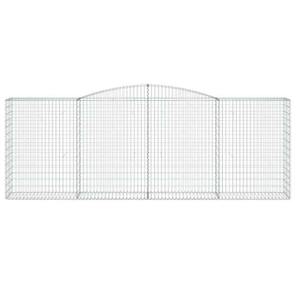 vidaXL Cestas gaviones 9 uds forma de arco hierro 400x50x140/160 cm