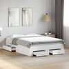 vidaXL Cama con cajones madera de ingeniería blanca 140x190 cm