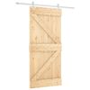 vidaXL Puerta Corredera Natural y Blanco 95 x 210 cm