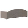 vidaXL Sofá cama nido con cajones tela gris taupe 80x200 cm