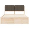 vidaXL Estructura de Cama con Cabecera Tapizada Taupé 150 x 200 cm