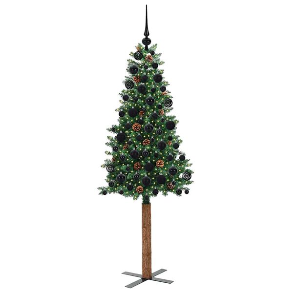 vidaXL &Aacute;rbol de Navidad Delgado con 300 LED con soporte Verde 180 cm