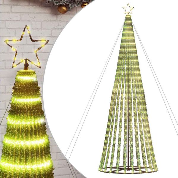 vidaXL Árbol de Navidad LED 1028 LEDs blanco cálido 403 cm