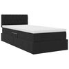 vidaXL Cama con almacenamiento Negro 90 x 200 cm Terciopelo