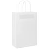 vidaXL Bolsas de papel con asas 50 uds blanca 21x11x31 cm
