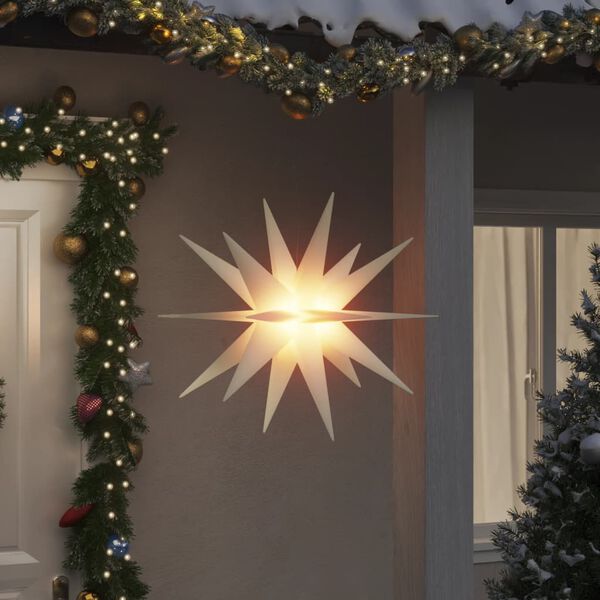 vidaXL L&aacute;mparas de Navidad LED plegables 3 unidades blanco 100 cm