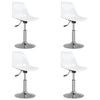 vidaXL Sillas de comedor giratorias 4 unidades PP blanco