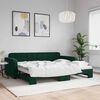 vidaXL Sof&aacute; cama nido terciopelo verde oscuro 90x200 cm