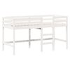 vidaXL Cama alta escalera y techo madera maciza pino blanca 90x190 cm