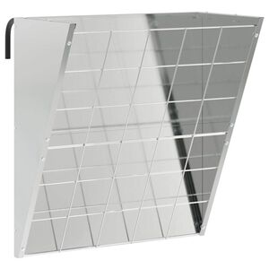 vidaXL Comedero para Heno Colgante Plateado 61 x 33 x 66 cm