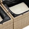 vidaXL Conjunto de sof&aacute;s de jard&iacute;n 9 pcs Beige y Crema Rat&aacute;n sint&eacute;tico
