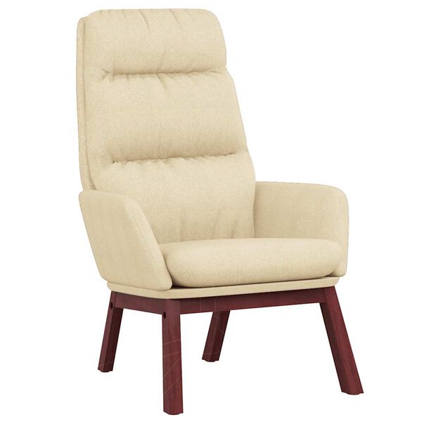 vidaXL Sill&oacute;n de relax de tela color crema