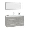 vidaXL Conjunto de muebles de ba&ntilde;o 3 piezas gris hormig&oacute;n