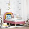 vidaXL Estructura de cama para niños pequeños con cabecera Rosa