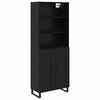 vidaXL Aparador alto 2 uds. Roble Negro 69,5 x 34 x 180 cm