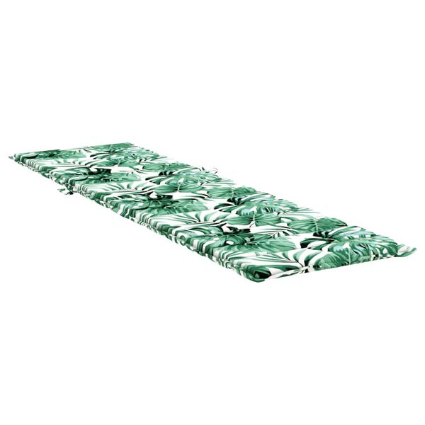 vidaXL Cojín de tumbona tela Oxford estampado de hojas