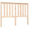 vidaXL Estructura de cama de matrimonio con cabecero madera maciza