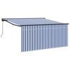 vidaXL Toldo retr&aacute;ctil Azul y 300 x 250 cm Poli&eacute;ster y Aluminio