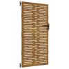 vidaXL Puerta de jard&iacute;n acero corten dise&ntilde;o cuadrado 85x175 cm