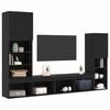 vidaXL Gabinete de TV 4 pcs Roble negro Madera contrachapada