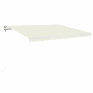 vidaXL Toldo retr&aacute;ctil autom&aacute;tico crema 400x350 cm