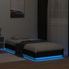 vidaXL Estructura de cama con luces LED negro 100x200 cm