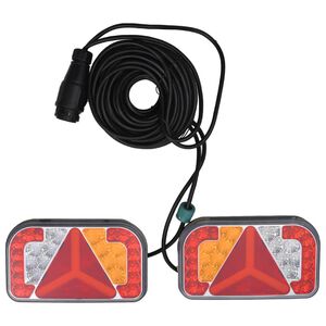 vidaXL Luces de remolque 2 uds bombilla LED rojo 24x5x14,5 cm 12V