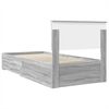 vidaXL Estructura de cama Gris Sonoma 90 x 190 cm Madera de ingenier&iacute;a