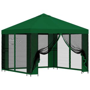 vidaXL Gazebo de jard&iacute;n con paredes laterales 3 x 3 m Verde