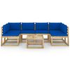 vidaXL Set de muebles de jard&iacute;n 7 piezas con cojines madera impregnada