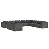 vidaXL Set de muebles de jard&iacute;n 10 pzas y cojines rat&aacute;n sint&eacute;tico gris
