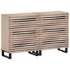 vidaXL Aparador 2 piezas madera maciza de mango 60x34x75 cm