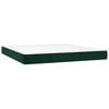 vidaXL Cama box spring con colch&oacute;n terciopelo verde oscuro 180x200 cm