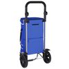 vidaXL Carro de compras Azul 36,5 x 46,5 x 100,5 cm Tela Oxford
