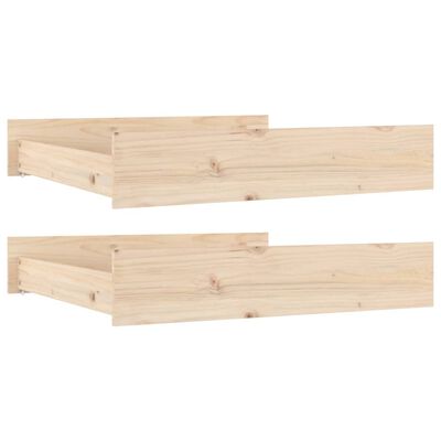 vidaXL Cajones de cama 2 unidades madera maciza de pino