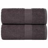 vidaXL Toallitas de ba&ntilde;o FROGN 2 uds antracita 15x21 cm 360 g/m&sup2;